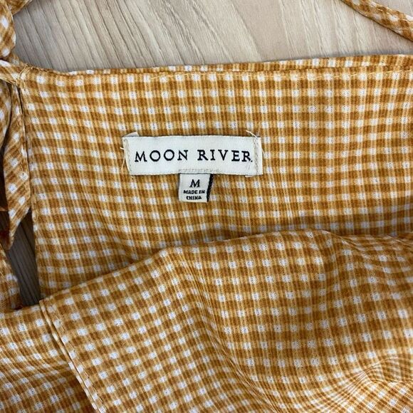 Moon River Gingham Plaid A Line Check Dress Sz M spaghetti straps. - Picture 8 of 11